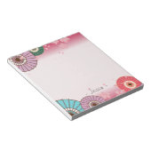 Japanse paraplu's en Cherry Blossom op persoonlijk Notitieblok (Schuin)