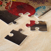 Japanse Paraplu's Japanse Stijl Legpuzzel (Zijkant)