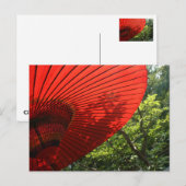 Japanse parasol briefkaart (Voorkant / Achterkant)