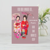 Japanse partij Geisha Japan Kaart (Staand voorkant)