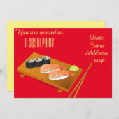 Japanse partij Sushi Kaart (Voorkant / Achterkant)