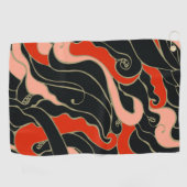 Japanse Patronen. Kelp. Golfhanddoek (Horizontaal)