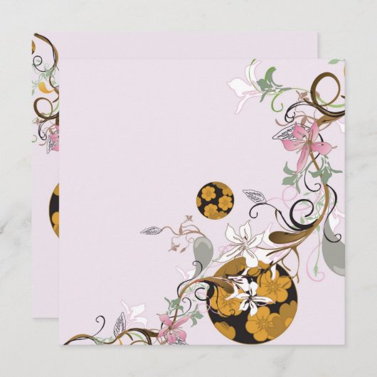 Japanse patronen Uitnodiging (Voorkant / Achterkant)