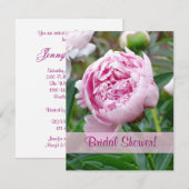 Japanse Peony Bridal Shower Kaart (Voorkant / Achterkant)