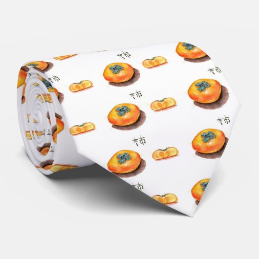 Japanse persimmon stropdas (Opgerold)