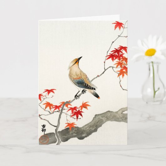 Japanse pest - Ohara Koson - kunst Kaart (Kleine Plant)