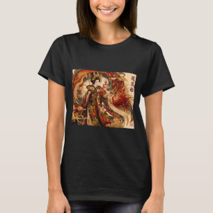 Japanse Phoenix Geisha Kunst Mythologie Design T-shirt
