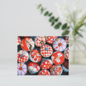 Japanse pin Cushions Briefkaart (Staand voorkant)