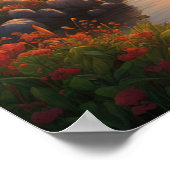 Japanse Platteland's Peaceful Glow Poster (Hoek)