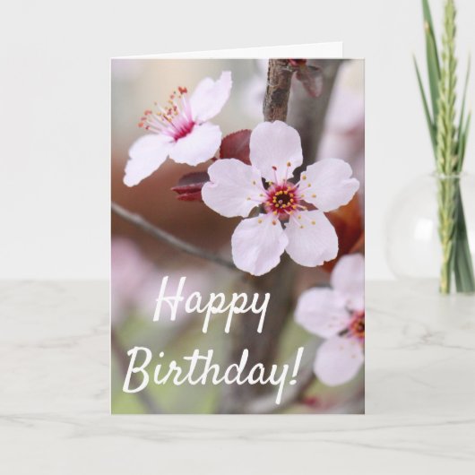 Japanse plum Flowers Birthday Card Kaart (Voorkant)