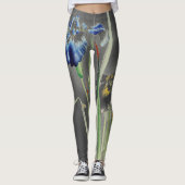 JAPANSE PRINT IRIS OP GRIJZE LEGGINGS (Voorkant)