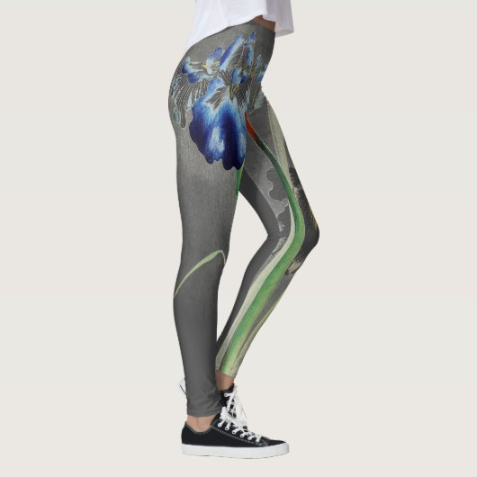 JAPANSE PRINT IRIS OP GRIJZE LEGGINGS (Rechts)