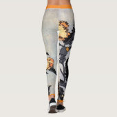 JAPANSE PRINT VAN BLOEMGEDRUKTE LEGGINGS (Achterkant)