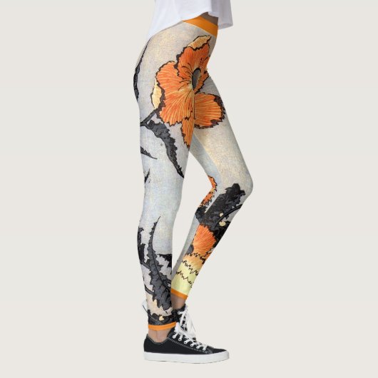 JAPANSE PRINT VAN BLOEMGEDRUKTE LEGGINGS (Rechts)