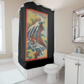 JAPANSE PRINT VAN WATERVAL douchegordijn (In situ)