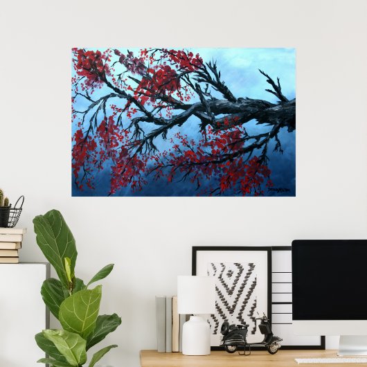 japanse prints voor bloesbloem (Thuiskantoor)