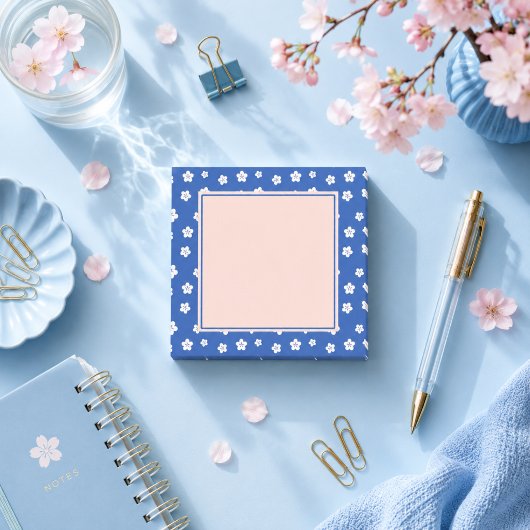 Japanse pruim bloem blauw kawaii post-it® notes