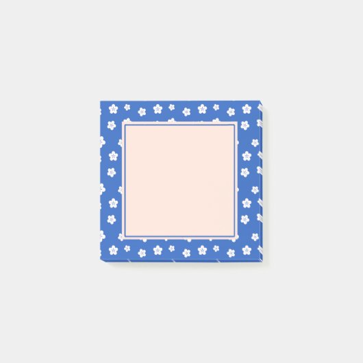 Japanse pruim bloemenblauw kawaii post-it® notes (Voorkant)