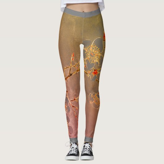 JAPANSE PRUIMBLOESEMS LEGGINGS (Voorkant)