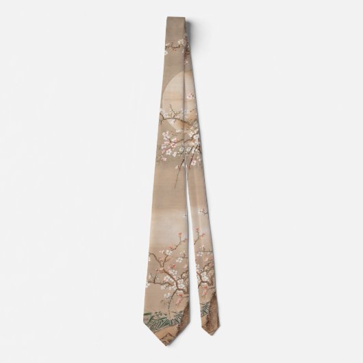 Japanse pruimen bloesems in maanlicht door Sō Shiz Stropdas (Voorkant)