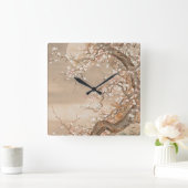 Japanse pruimenbloesem vierkante klok (Huis)