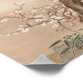 Japanse pruimenbloesems in het maanlicht door Sō S Poster (Hoek)