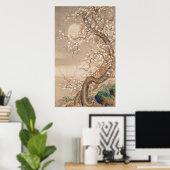 Japanse pruimenbloesems in maanlicht (18e eeuw) poster (Thuiskantoor)