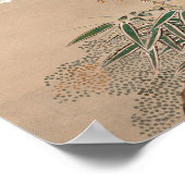 Japanse pruimenbloesems in maanlicht poster (Hoek)