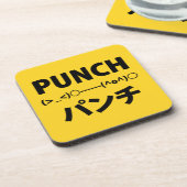 Japanse Punch Emoticons Drankjes Onderzetter (Linkerzijde)
