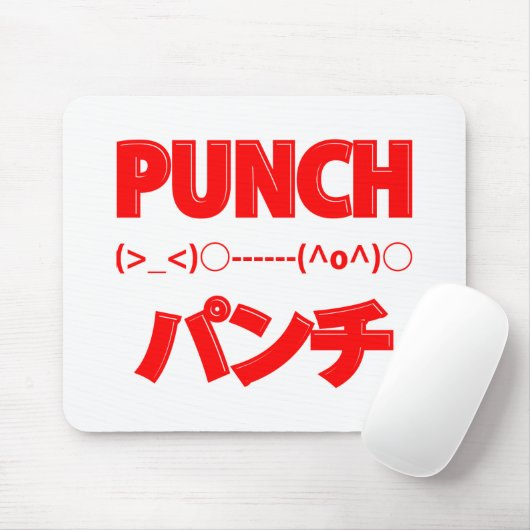 Japanse Punch Emoticons Muismat (Met muis)