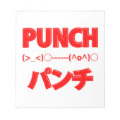 Japanse Punch Emoticons Notitieblok (Voorkant)