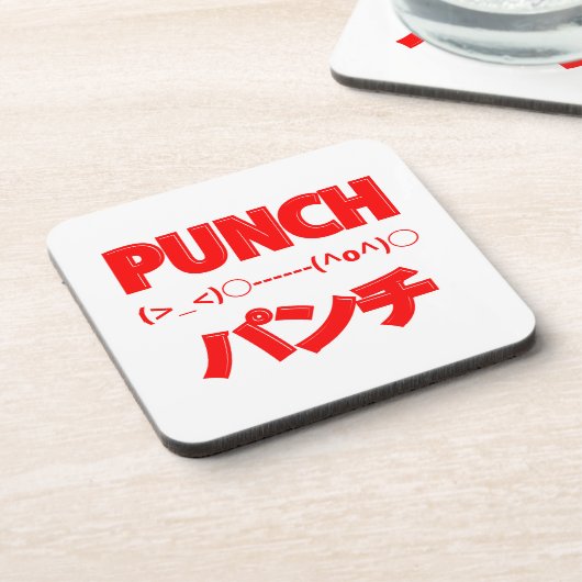 Japanse Punch Emoticons Onderzetter (Linkerzijde)