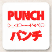 Japanse Punch Emoticons Onderzetter (Voorkant)