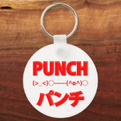 Japanse Punch Emoticons Sleutelhanger (Voorkant)