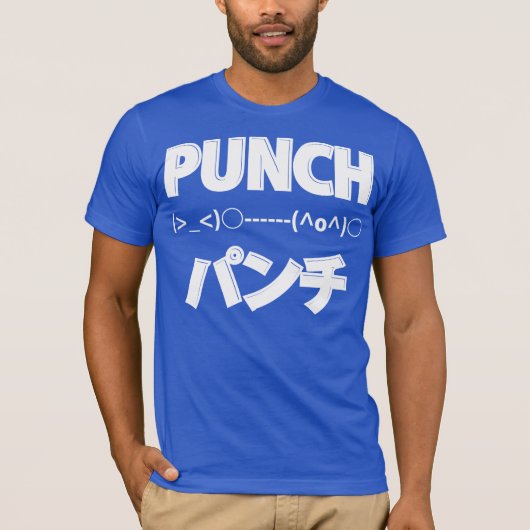 Japanse Punch Emoticons T-shirt (Voorkant)