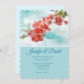 Japanse Quince Custom Wedding Uitnodiging (Voorkant / Achterkant)