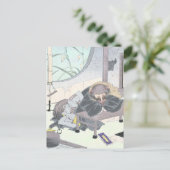 Japanse Raccon Dog Tanuki Ukiyo-e door Yoshitoshi Briefkaart (Staand voorkant)