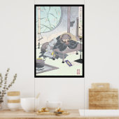 Japanse Raccon Dog Tanuki Ukiyo-e door Yoshitoshi Poster (Keuken)