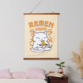 Japanse Ramen Cat Ramen Lover Hangend Wandkleed (Slaapkamer)
