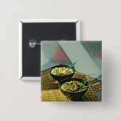 Japanse Ramen Gift Vierkante Button 5,1 Cm (Voorkant /achterkant)