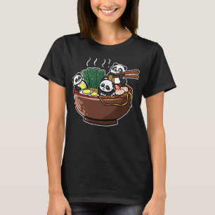 Japanse Ramen Kawaii Grappige Panda Cadeau Anime T-shirt