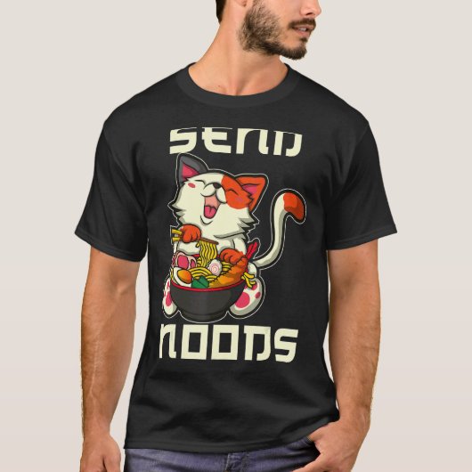 Japanse Ramen Noedels Kat 1 T-shirt (Voorkant)