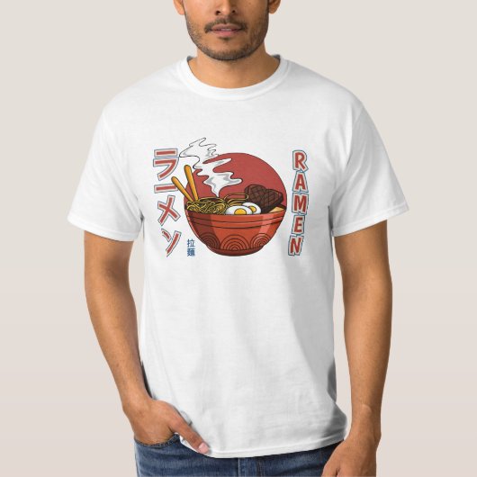 Japanse Ramen Noodle Soup T-Shirt (Voorkant)