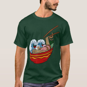 Japanse Ramen Noodles Anime Funny Japan Cat T-Shi T-shirt