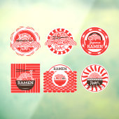 Japanse Ramen Noodles dienden hier Restaurant Raamsticker (Vel 3)