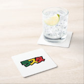 Japanse Rasta ラ タ Groen, Goud en Rood Kartonnen Onderzetters (Insitu)