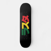 Japanse Rasta ラ タ Groen, Goud en Rood Persoonlijk Skateboard (Voorkant)
