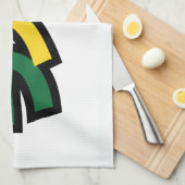 Japanse Rasta ラ タ Groen, Goud en Rood Theedoek (Quarter Fold)