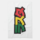 Japanse Rasta ラ タ Groen, Goud en Rood Theedoek (Verticaal)