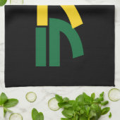 Japanse Rasta ラ タ Groen, Goud en Rood Theedoek (Gevouwen)